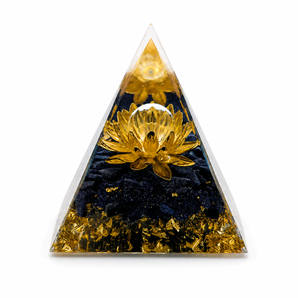 Lotus Kristallkugel Pyramide